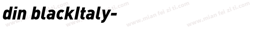 din blackItaly字体转换